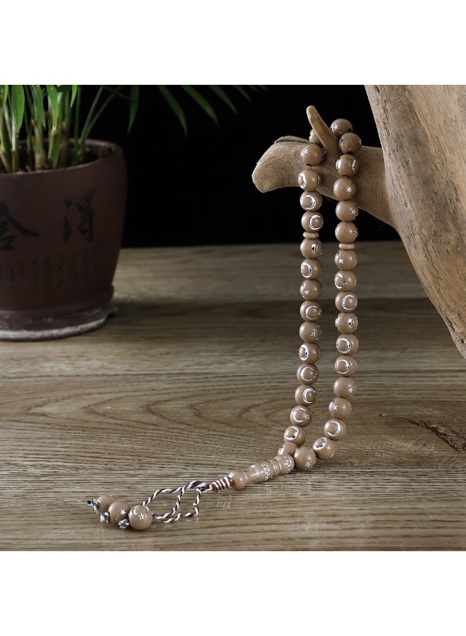 NIBEMINENT 33 Muslim Prayer Beads Soil Yellow/10mm 