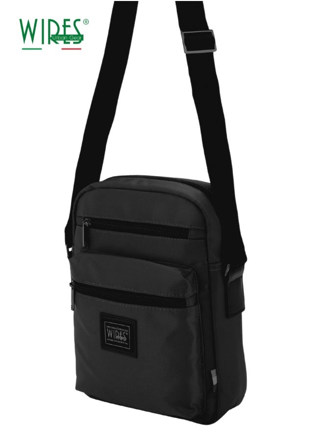 Wires Messenger Bag Shoulder Bag Crossbody Bags with Adjustable Strap Cross-Body Bags for Men,Waterproof Travel Bag Daily Man Bag Gift with Detachable keychain for Ipad 9.8 Inch  - Image 1