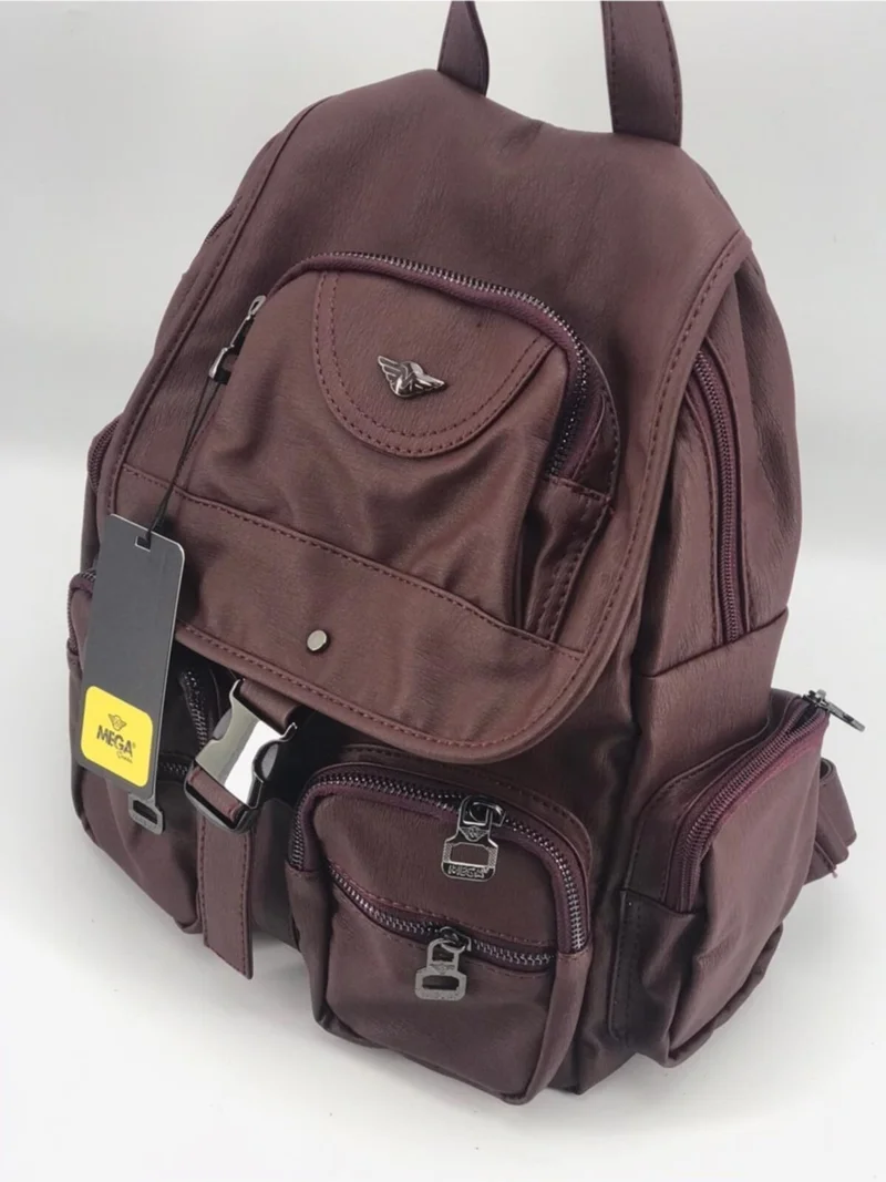 Çanta Trend Bag Trend Women's Claret Red Washed Leather Backpack