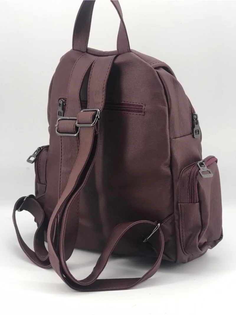 Çanta Trend Bag Trend Women's Claret Red Washed Leather Backpack