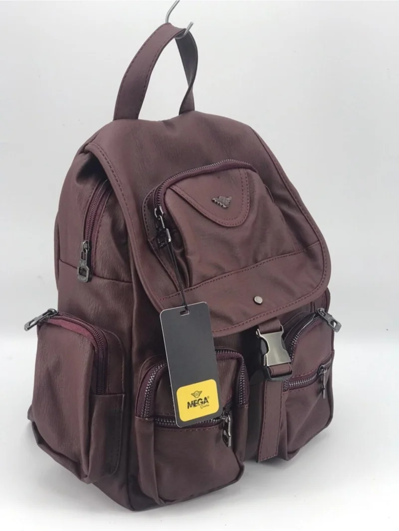 Çanta Trend Bag Trend Women's Claret Red Washed Leather Backpack