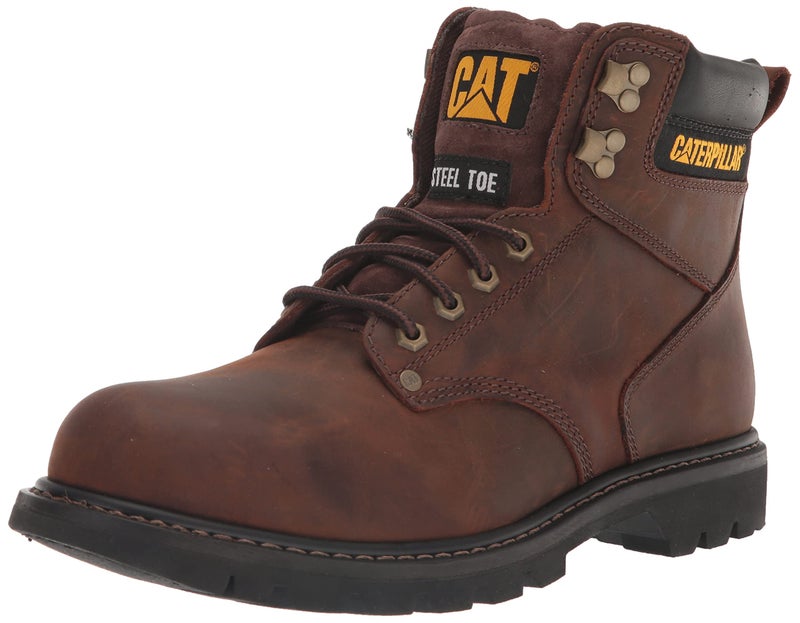 CAT Men's Second Shift Steel Toe Work Boot, Dark Brown, 11 Wide - Image 1