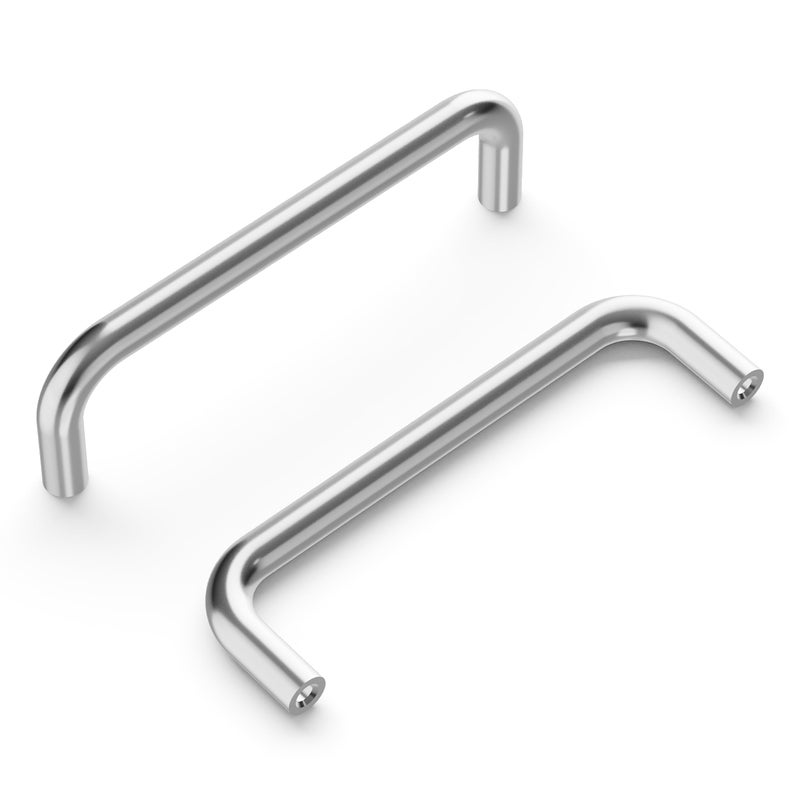Hickory Hardware مجموعة واحدة من مقابض خزانة المطبخ الصلبة من Hickory Hardware، مقابض خزانة فاخرة للأبواب وأدراج الخزانة، مجموعة مقابض سلكية من الكروم بفتحة مركزية مقاس 3-3/4 بوصة (96 مم) - Image 1