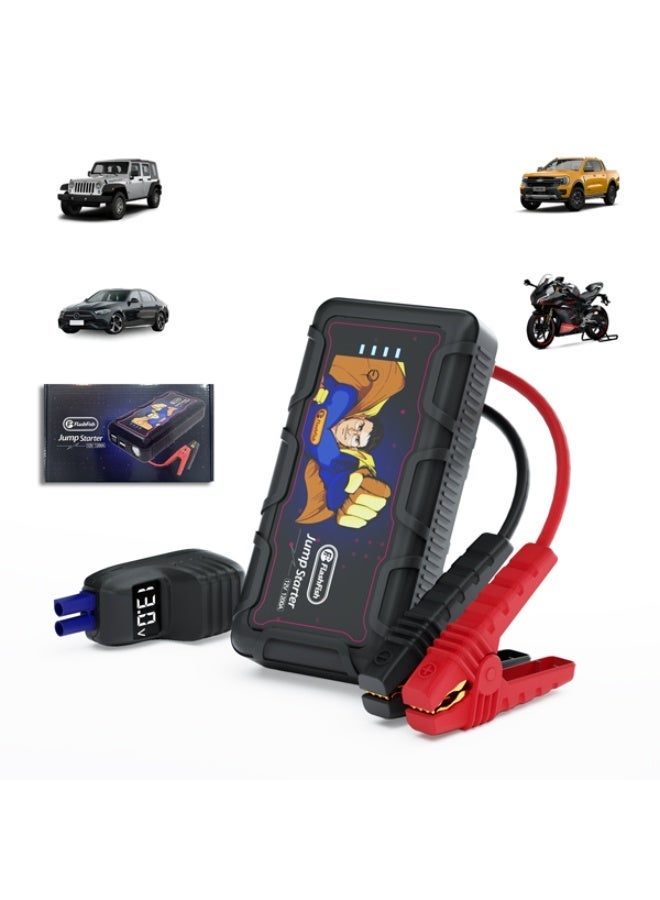 FlashFish G57 Jump Car Starter With 3.7V 4000mah Water-Resistant Jump Starter Battery Pack, Battery Jumper Starter Portable - Image 1