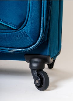 Spotlight Checked Luggage | Soft Sided 4W Str (E) | 360° 4 Wheels Polyester Spinner Trolley- Medium 24 Inch| Blue - pzsku/Z7E4F5D76B1AADB26D22DZ/45/_/1739363483/4976239c-cb92-4542-af48-12c3f4a8f2de