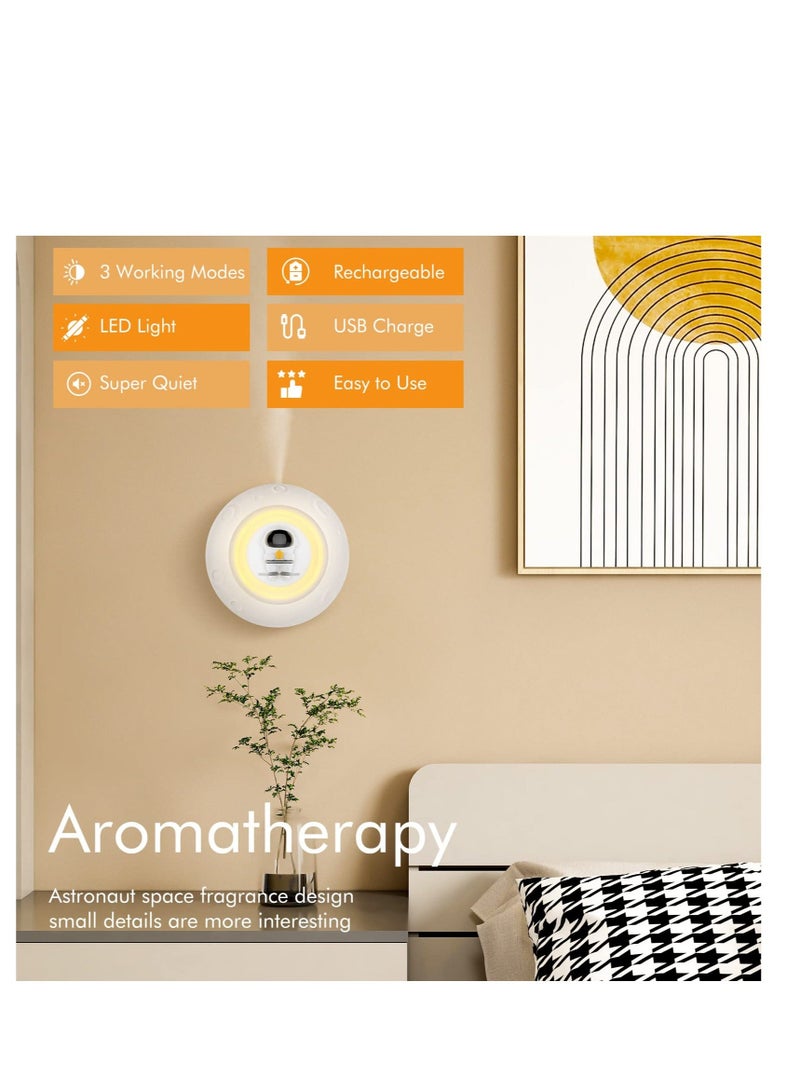 واي آند دي Astronaut Humidifier, Aromatherapy Diffuser Noise-Free Diffuser, with 7 Colors, for Home, Yoga Studio, Gym, Office Decor (White Astronaut) - Image 4