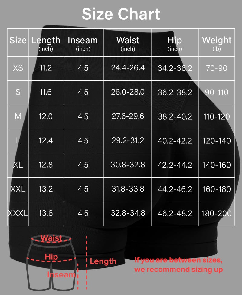 VOYJOY Women Workout Impact Shorts 2.5"/ 3.6"/ 4.5"/ 6" Scrunch Butt Lifting Gym Seamless Booty Biker Shorts Black - Image 5