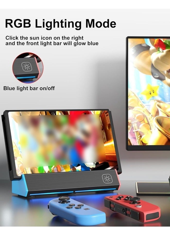 Excefore TV Dock Station for Switch, Portable Switch OLED Dock with 4K/1080P with HDMI USB 3.0 Port and USB C Charging, Replacement for Official Switch Dock - Image 4