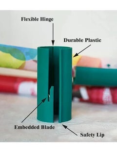 KASTWAVE Wrapping Paper Cutter 3 Pcs Gift Wrap Cutter, Portable Sliding Wrapping Paper Roll Cutter Tool Makes Wall Sticker Decorations and Gift Packaging  - Image 3