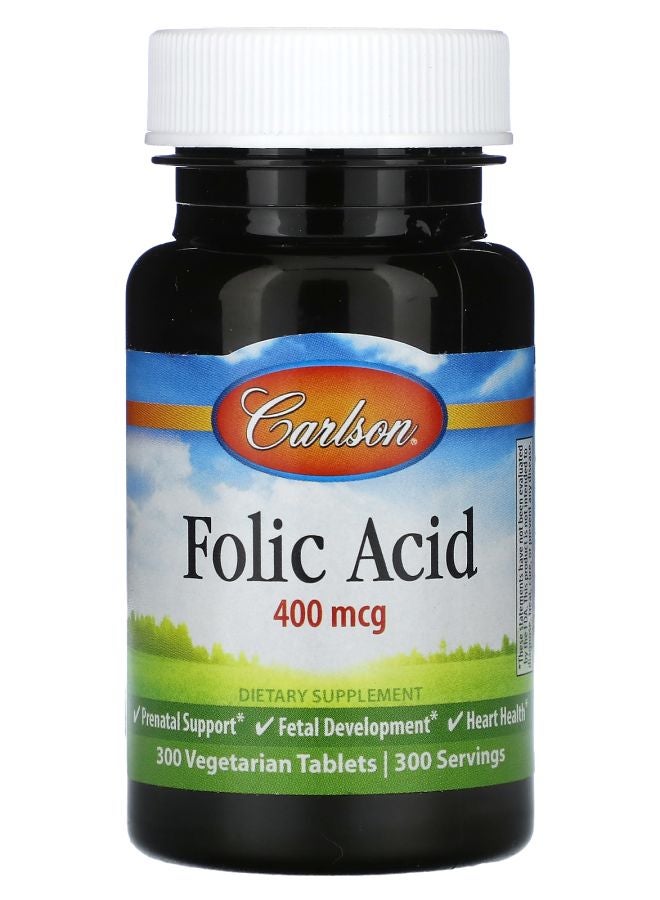 حمض الفوليك 400 ميكروغرام 300 قرص نباتي