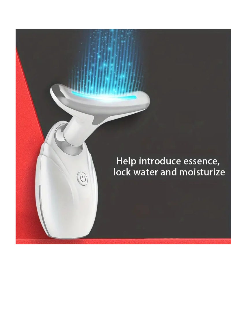 INTENSE Wrinkle Removal Face Massager, Double Chin Reducer Skin Care Devicer for Facial and Neck with 3 Color Modes for Lift, Relieve Fine Lines and Tightening Sagging Skin (White) - Image 1