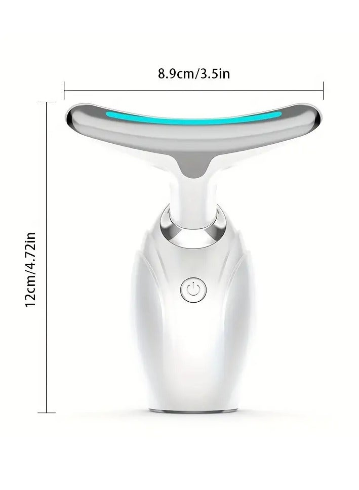 INTENSE Wrinkle Removal Face Massager, Double Chin Reducer Skin Care Devicer for Facial and Neck with 3 Color Modes for Lift, Relieve Fine Lines and Tightening Sagging Skin (White) - Image 2