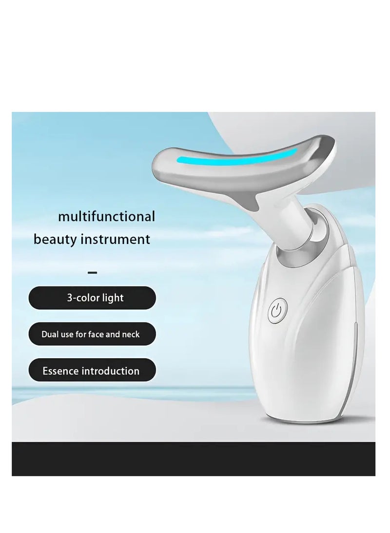 INTENSE Wrinkle Removal Face Massager, Double Chin Reducer Skin Care Devicer for Facial and Neck with 3 Color Modes for Lift, Relieve Fine Lines and Tightening Sagging Skin (White) - Image 3