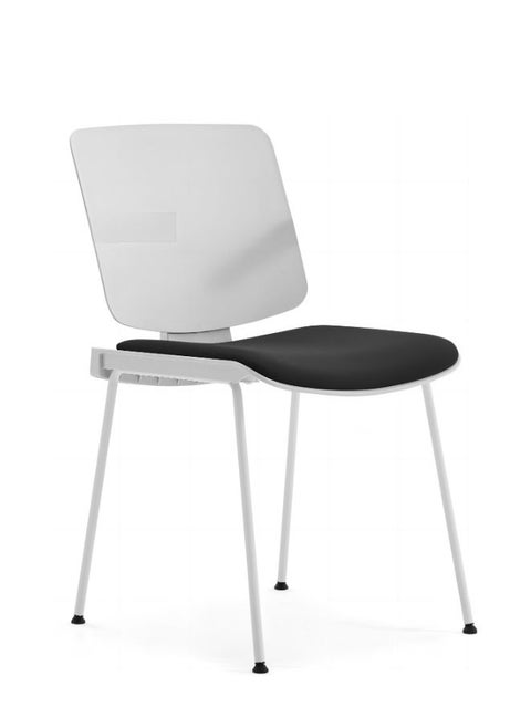 Training Chair With Soft Seat for Schools, Collages, Office, with Steel Frame for Sturdy Comfortable Seating, Black