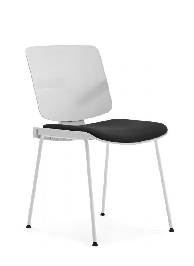 Training Chair With Soft Seat for Schools, Collages, Office, with Steel Frame for Sturdy Comfortable Seating, Black