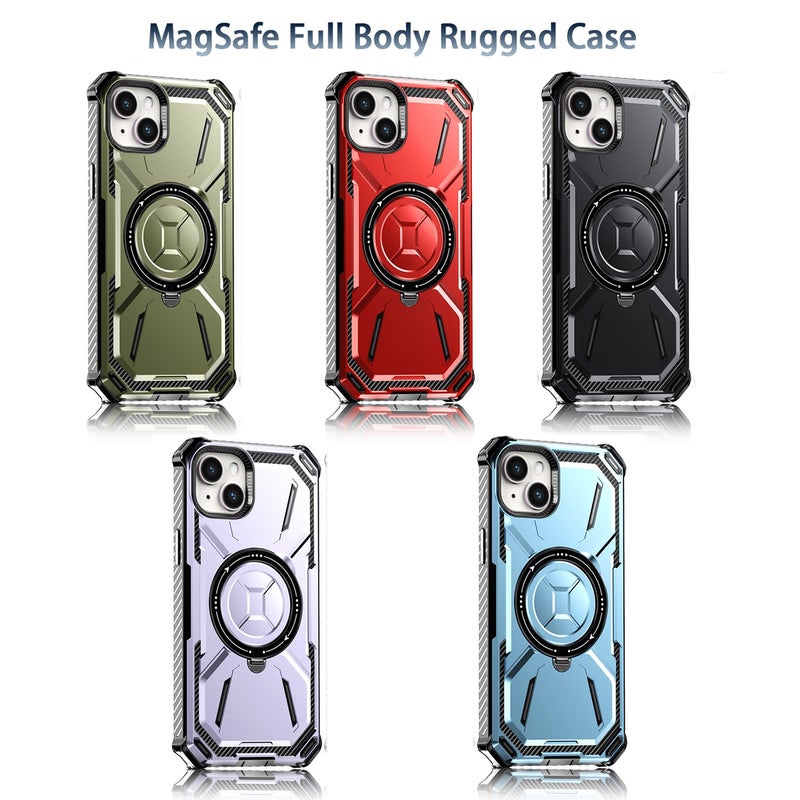 HuHa Protective Cover For iPhone 14 Plus Armor Series Holder Phone Case(Black) - Image 2