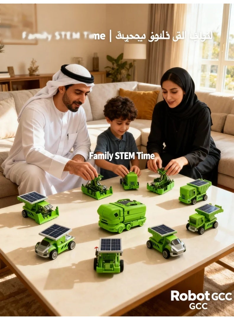 robotgcc 7-in-1 Transforming Solar Charging Station STEM Kit | DIY Solar-Powered Construction Vehicles & Robots for Kids | Buildable Models, Dual Power Modes, Creativity Learning, Eco Educational Toy - Image 5