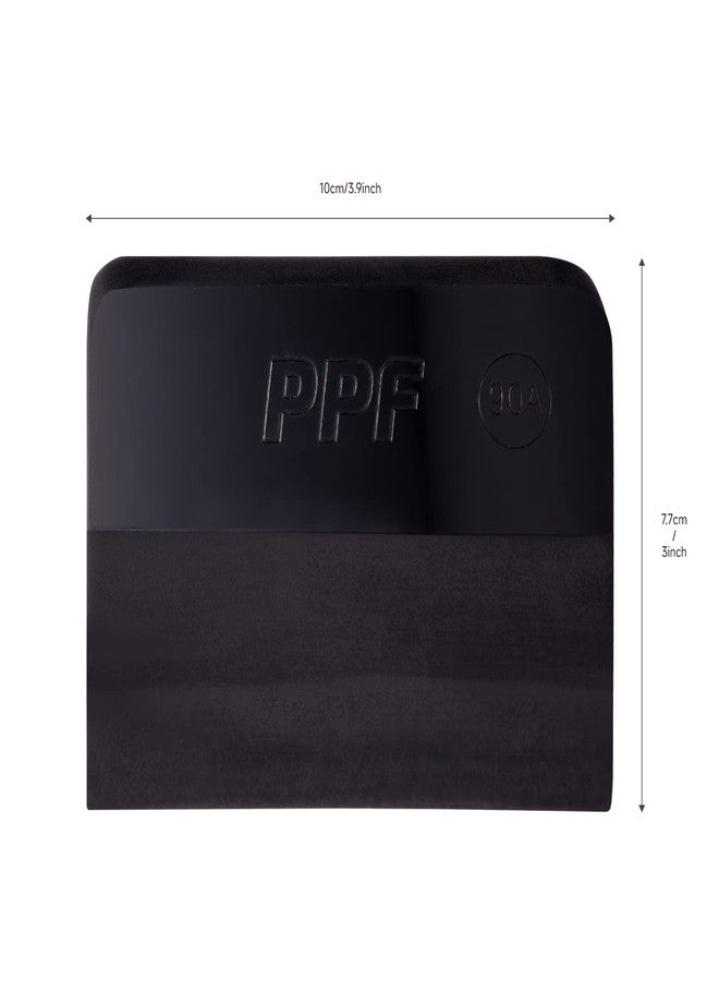 FOSHIO PPF Squeegee for Vinyl, Black 90A Hardness Medium Size Anti-Scratch TPU Rubber Window Tint Squeegee for Paint Protection Film, Car Window Tinting - Image 2