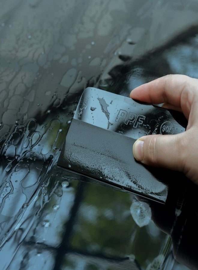FOSHIO PPF Squeegee for Vinyl, Black 90A Hardness Medium Size Anti-Scratch TPU Rubber Window Tint Squeegee for Paint Protection Film, Car Window Tinting - Image 4