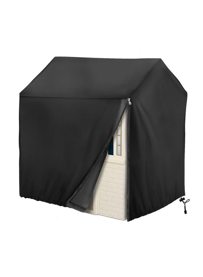 Iceberg Elf Outdoor Playhouse Cover, Plastic Playhouse Special Waterproof Covers 45" Lx 40" W x 50" H 640D ( Heavy Duty Oxford Fabric ) Double Stitched Seam, All-Weather Protector (Black) - Image 1