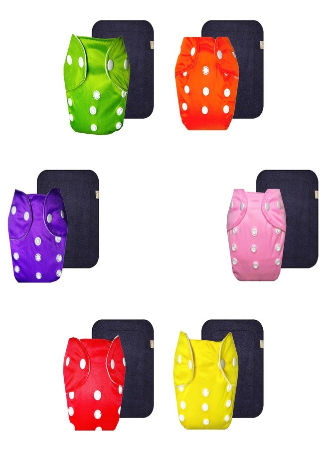 حفاضات قماشية دمبلدو لايت مع حشوة رمادية (عبوة من 6 قطع) | شعور بالجفاف والراحة | تهوية جيدة | أزرار كبس قابلة للتعديل | مناسبة للارتداء طوال اليوم | من 3 أشهر إلى سنتين | للجنسين - Image 1