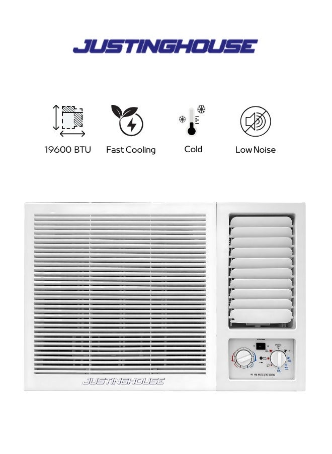 JUSTINGHOUSE - JUSTINGHOUSE Window Air Conditioner, Cooling 19600 BTU - Model JUSW-245C, High Efficiency Cooling, Practical Design - Image 1