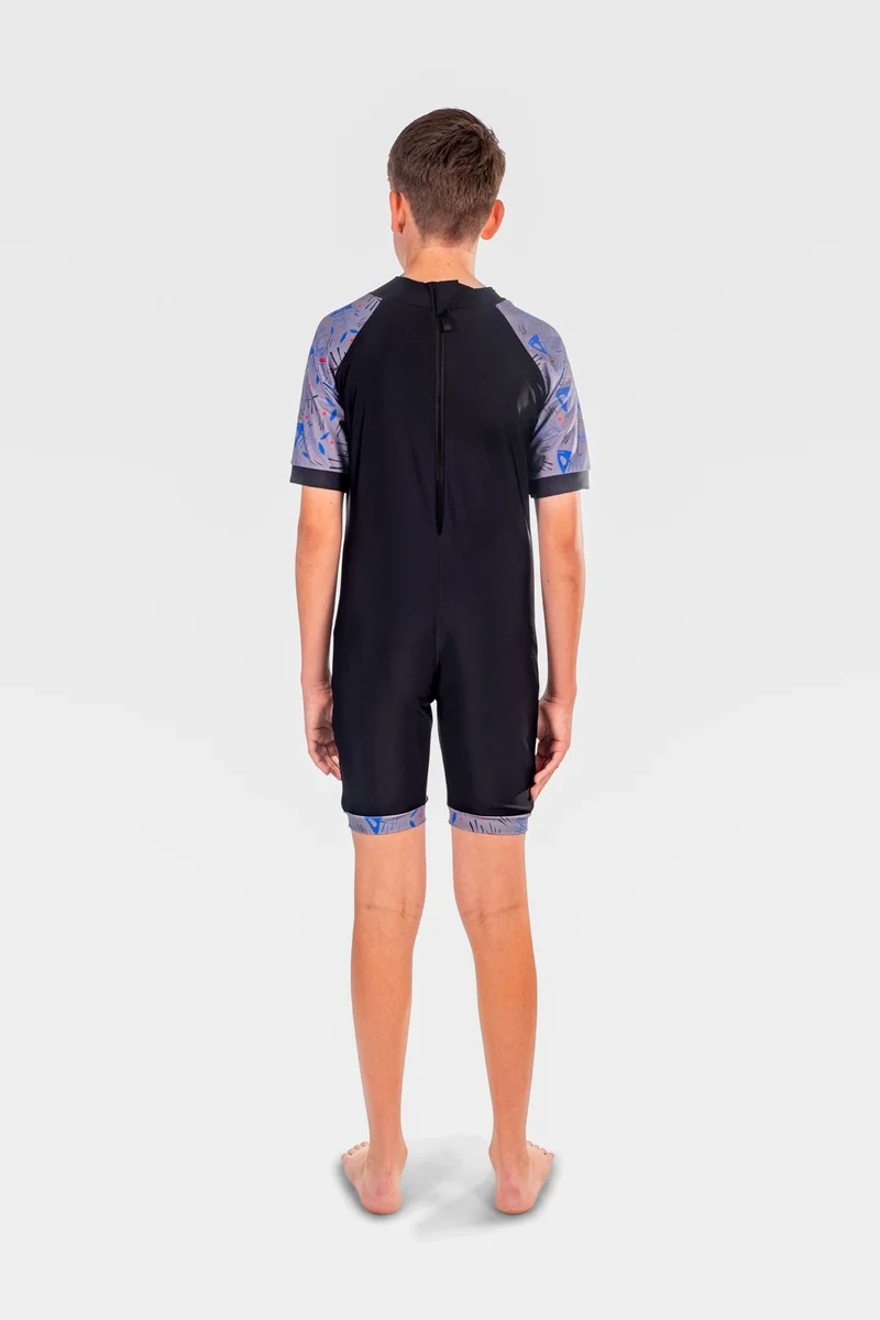 COEGA SUNWEAR  COEGA One Piece Suit Boys Sz10 - Blue Black Fish for Kids | Best Price UAE