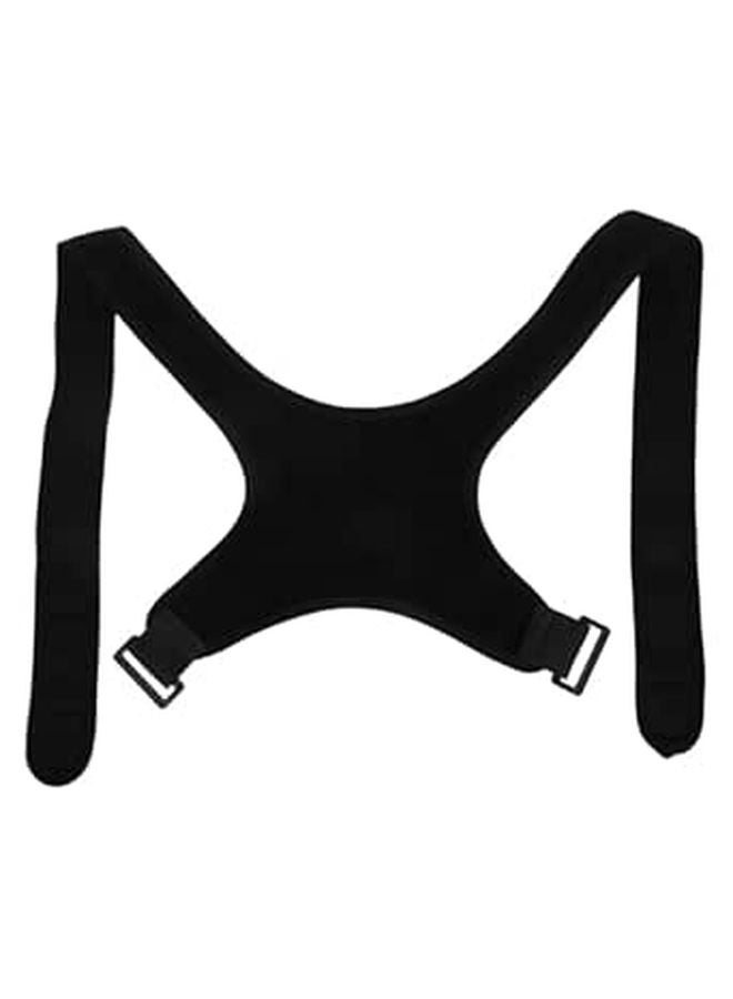 Adjustable Black Back Support Belt Posture Corrector For Hunchback Correction And Spine Alignment - Image 1
