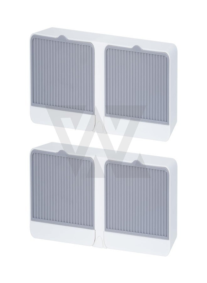 WZA Plastic [Pack of 2] New Creative Wall Mounted Soap Box with Lid Double Grids Soap Draining Rack Bathroom Soap Holder, Double Soap Bar Box [Multi-Color] - Image 1