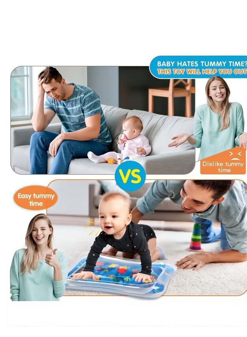 Ruinengda Infant Water Play Mat Safe And Harmless Inflatable Activity Center Spray Water Pad Promoting Baby Motor And Sensory Development - Image 4