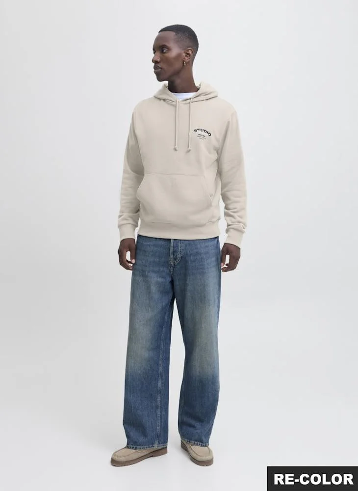JACK & JONES Text Print Pullover Hoodie