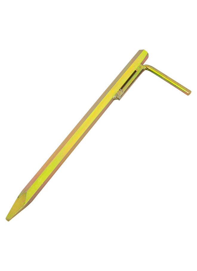 AL SANIDI Galvanized Steel Tent Dowel, Pegs, Gold, Size 30 Cm Thickness 15 mm  - Image 1