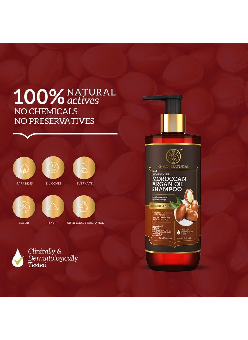Khadi Natural Khadi Natural Moroccan Argan Shampoo Shampoo for Dry Hair Moisturizing Shampoo for Frizzy Hair Paraben Silicone and Sulphate Free Suitable for All Hair Types Powered Botanics  - Image 3