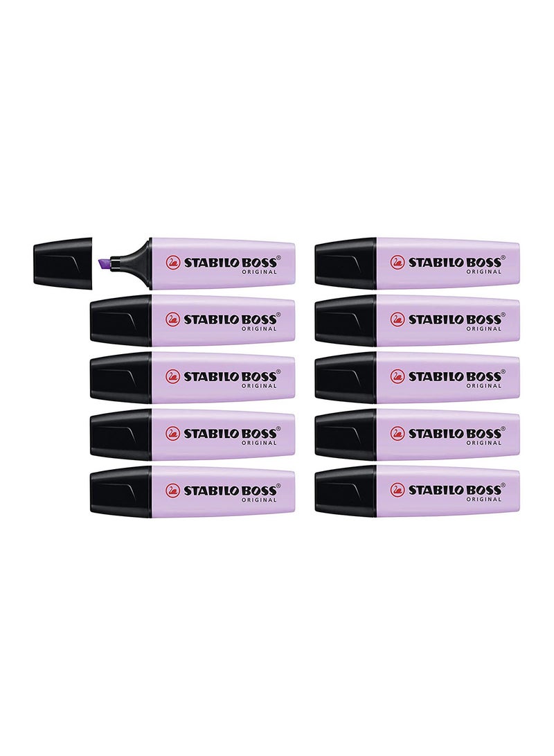 STABILO Boss Original Highlighter in Pastel Lilac Color , for Journal Planner , Marking Dictionary, Note Taking , Pack of 10 Pens  - Image 3