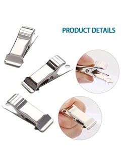 SYOSI 48 Pcs Metal Mini Clamps Spring Clamp Crocodile Alligator Clips 1/2 Inch Wide for Work smooth jaw  - Image 2