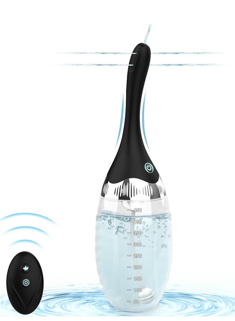 general Portable Electric Enema Irrigator,With 3 Speeds, Silicone Enema Anal Douche Cleaner for Men Women Colon Cleansing, Remote Control Reusable Enema Kit Cleaner Anti-Backflow Douche for Easy Cleaning 15oz - Image 1
