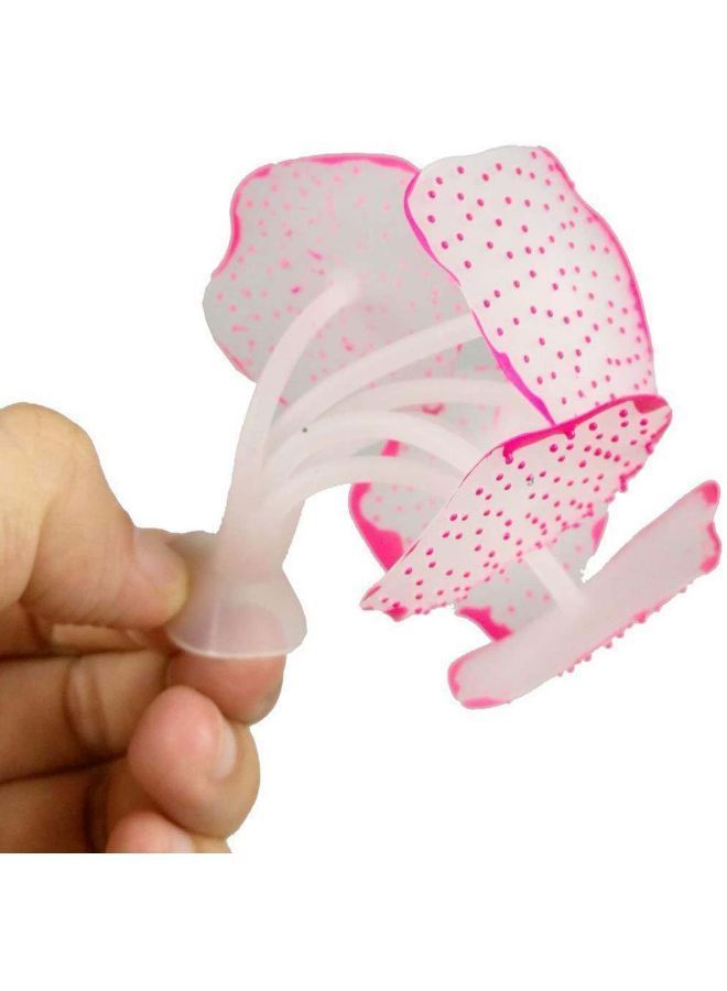 NIBEMINENT Pack Of 4 Artificial Coral Plant Shaped Aquarium Ornament Pink/White Ornament(18x10x16)cm - Image 2