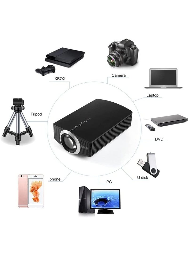 YG500 Mini Portable Projector 1080P Support 1800 Lumens LCD LED Home Cinema with USB HDMI and Built-in Bass Speaker  - Image 4