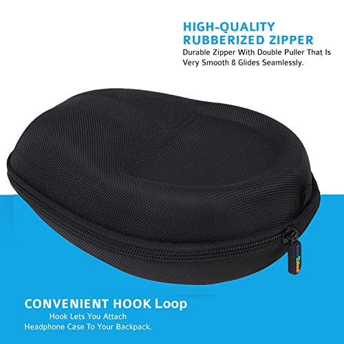 Stealodeal Headset Headphone Carrying Case Earpads Storage Bag Headphone Pouch Portable Anti-Pressure (Oxford-Black) - Image 5