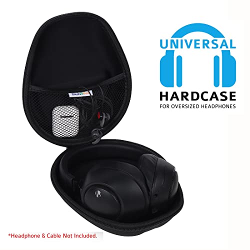 Stealodeal Headset Headphone Carrying Case Earpads Storage Bag Headphone Pouch Portable Anti-Pressure (Oxford-Black) - Image 2