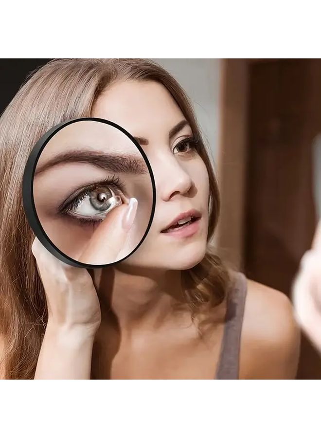 مرآة مكياج مكبرة 5 أضعاف مع كوب شفط، مرآة زينة محمولة باليد، قطعة واحدة، سطح زجاجي مقاس 3.54 بوصة، تشطيب مصقول، لا تحتاج إلى بطارية، للاستخدام في الحمام والمنزل. - Image 3