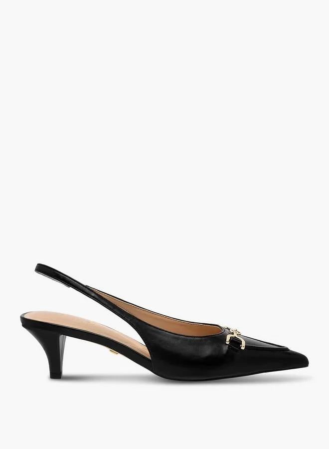 Women Kitten Heel Slingback Shoes