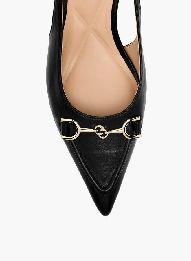 Celeste BLACK Women Kitten Heel Slingback Shoes for Women | Best Price UAE