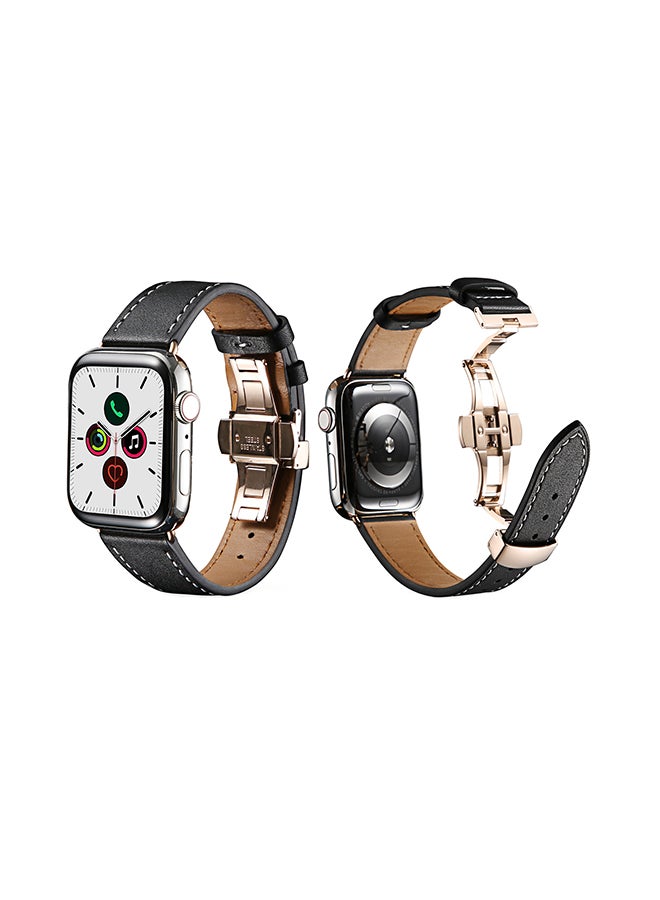 Perfii Stylish Band For Apple Watch Series 5/4/3/2/1 Black - Image 2