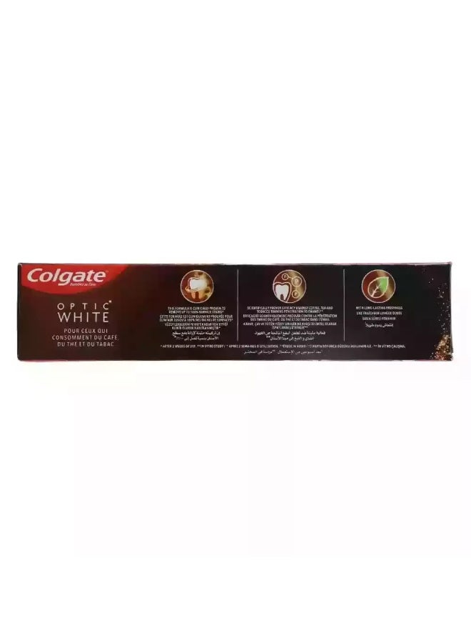Colgate Optic White Toothopaste for Coffee Tea and Tobacco Users- 75ml - Image 3