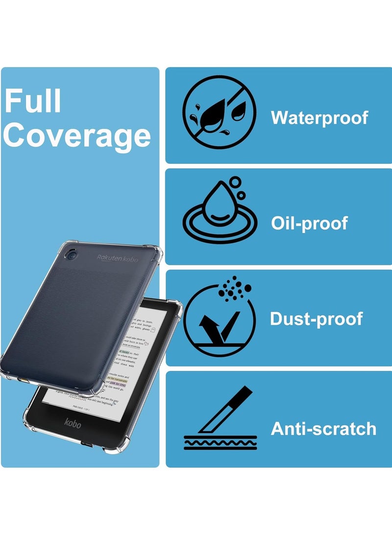 general Transparent protective case suitable for Kobo Clara BW/Kobo Clara Colour 6-inch, reinforced corners, ultra-thin shockproof protective case, flexible soft TPU drop-proof and slip-proof skin case, wit - Image 2