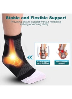 Generic Ankle Brace, Achilles & Plantar Fasciitis Relief Compression Sleeve, Foot Brace with Ankle Support Strap for Women and Men, Heel Protector Wrap for Pain, Tendonitis & Sprain  - Image 3