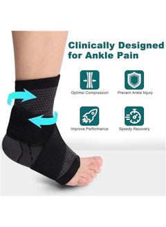 Generic Ankle Brace, Achilles & Plantar Fasciitis Relief Compression Sleeve, Foot Brace with Ankle Support Strap for Women and Men, Heel Protector Wrap for Pain, Tendonitis & Sprain  - Image 2