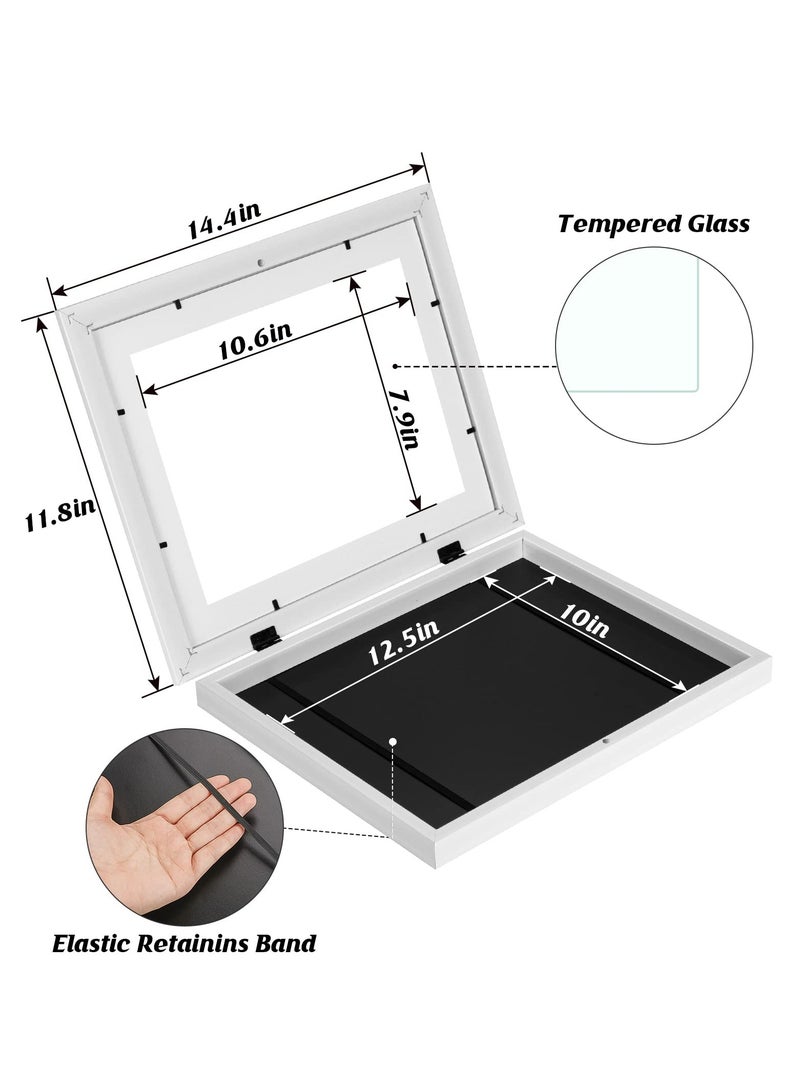 Drawing Frame Kids' Art Work Display filled with 25 * 34cm Pictures, Front Opening, Suitable for Children's Painting/Art-project/Photo (White) - Image 2