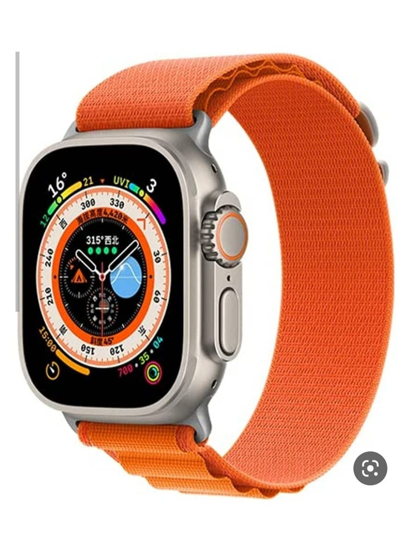 Generic - The All New DX 8 ULTRA  Smart Watch Series 8 With A Full Screen Wireless Charging Size Of 49 mm - Orange - Image 1